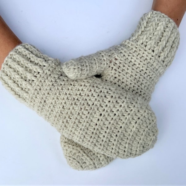 Crochet Pattern 265 Anna Adult Mittens in three sizes to fit Adults and Teens, Men and Women