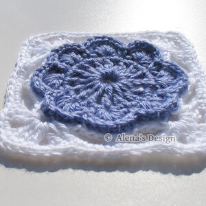 Crochet Pattern 152 Granny Square Crochet Flower Motif Crochet Afghan Block Crochet Blanket Pattern Pillow image 5