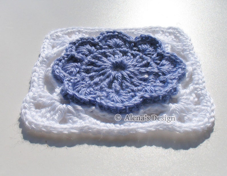 Crochet Pattern 152 Granny Square Crochet Flower Motif Crochet Afghan Block Crochet Blanket Pattern Pillow image 5