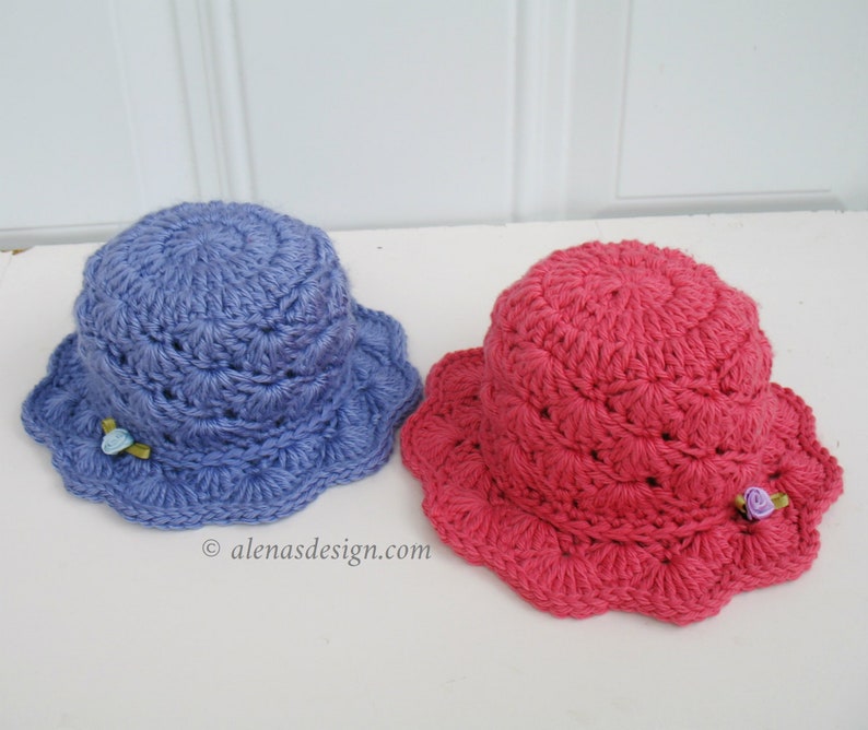 Crochet Pattern 225 18 Inch Doll Sun Hat for American Girl | Etsy