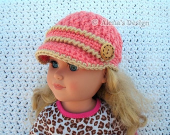 Crochet Pattern 122 Crochet Hat Pattern for 18 inch Doll Crochet Doll Hat Patterns American Doll Doll's Outfit Crochet Hat Gift for Girl