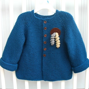 Knitting Pattern 228 | Baby Sweater 3m, 6m, 12m, 18m, 2yrs | Embellished Cardigan | Jacket Pattern for Baby Boy Baby Girl Toddler