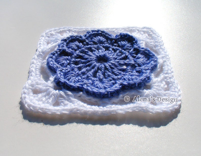 Crochet Pattern 152 Granny Square Crochet Flower Motif Crochet Afghan Block Crochet Blanket Pattern Pillow image 4