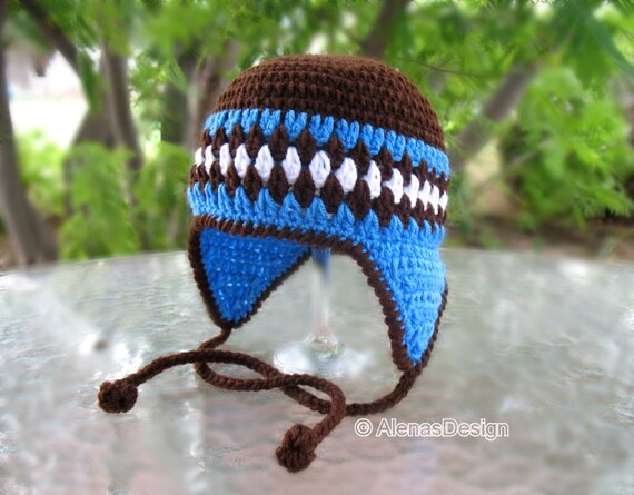 Brown Bear Hat Crochet Pattern 053 Hat 