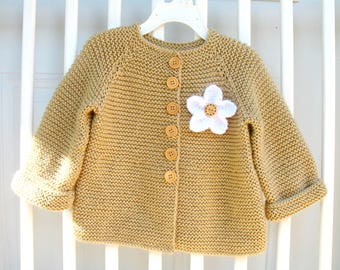 Baby Sweater Knitting Pattern, Cardigan Knitting Pattern, Knit Sweater Pattern, Toddler Buttoned Jacket, Knitting Pattern 228, Easy Pattern