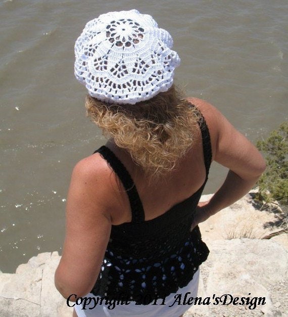 crochet lace hat pattern