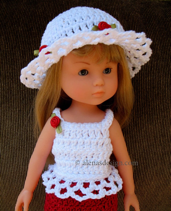 Buy Doll Clothes Crochet Patterns 4 PC Summer Ensemble Lace Sun