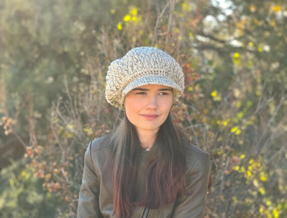 Crochet Hat Pattern Visor Slouchy Hat Newsboy Cap Crochet