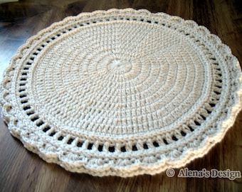 Crochet Placemat Pattern 154 Floral Style Placemat Crochet Patterns DIY Round Placemat Doily Pattern Home Decor