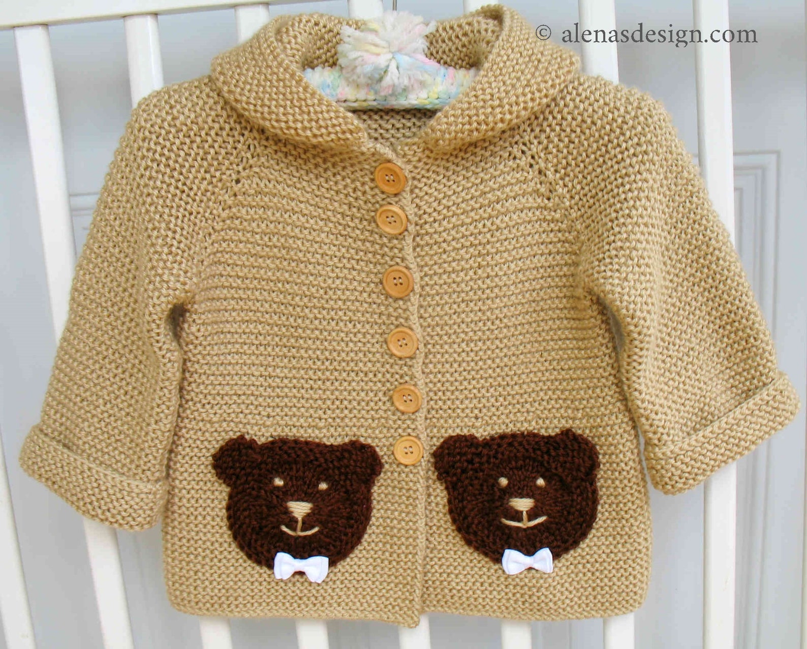 Baby Cute Bear Pattern Crewneck Cotton Hoodies In Autumn