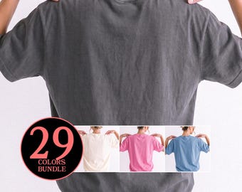 Comfort Colors 1717 Back Mockup Bundle Women: C1717 Female Model Bundle