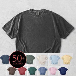 53x Comfort Colors 1717 Flatlay Mockup Bundle: Oversized, Realistic, Digital Download