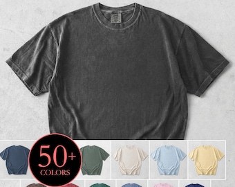 53 x Comfort Colors 1717 flatlay mockup-bundel: extra groot, realistisch, digitale download