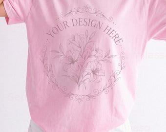 Comfort Colors 1717 Blossom Mockup Women: C1717 Female Model Mockups, Professional Studio