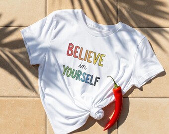 Believe In Yourself SVG PNG | Motivational Quote Design | Inspirational Typography | Sublimation & Cricut Cut File | Digital Download , png