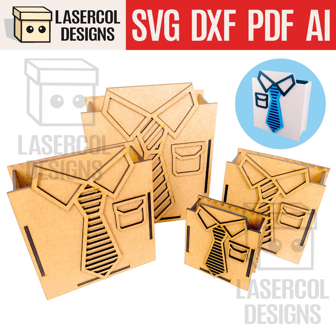 Cajas de regalo para el Día del Padre (4 tamaños) - Archivos de corte ...