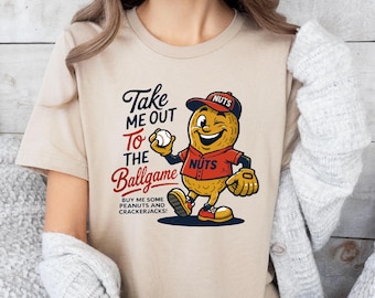 Take Me Out To The Ballgame Shirt, Funny Peanut Baseball Shirt, Vintage Ballpark Tee, Game Day Baseball Fan Gift, Retro Baseball Stadium Tee