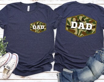 Retro Camouflage Dad Shirt : Vintage Varsity Duck Camo Father’s Day Gift, Classic Cool Dad Tee, Hunting Aesthetic Dad Gift For Husband