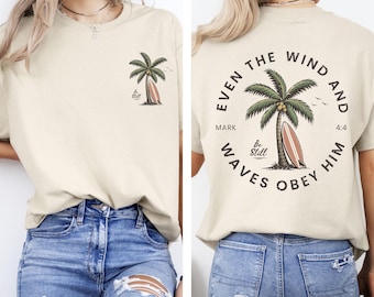 Exodus 14 14 Christian Shirt: The Lord Will Fight For You Tee, Beachy Backprint Faith