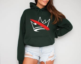 No Kings Crown Hoodie : Anti Trump 2026 Protest Pullover, No Tyrant Graphic Hooded Sweatshirt, Democracy Matters Political Apparel