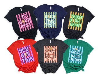 Teacher Field Day Shirt: Retro Neon Striped School Tee, Let The Games Begin Graphic Top
