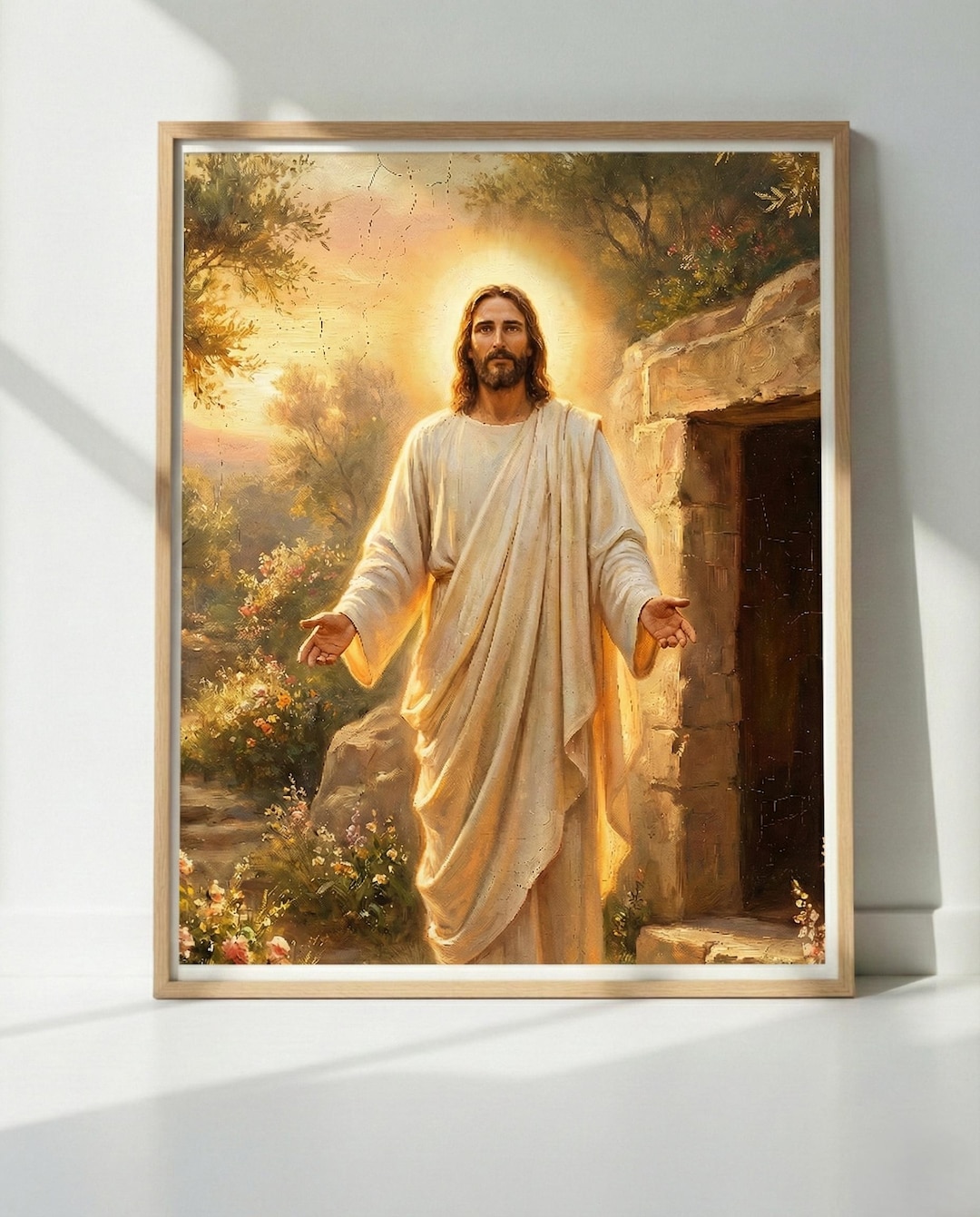 Jesus Resurrection Print, Easter Wall Art, He is Risen, Christian Home ...