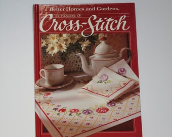 Better Homes and Gardens Pleasures of Cross Stitch Book - samplers, alphabets, florals, country kitchen, nursery, Christmas