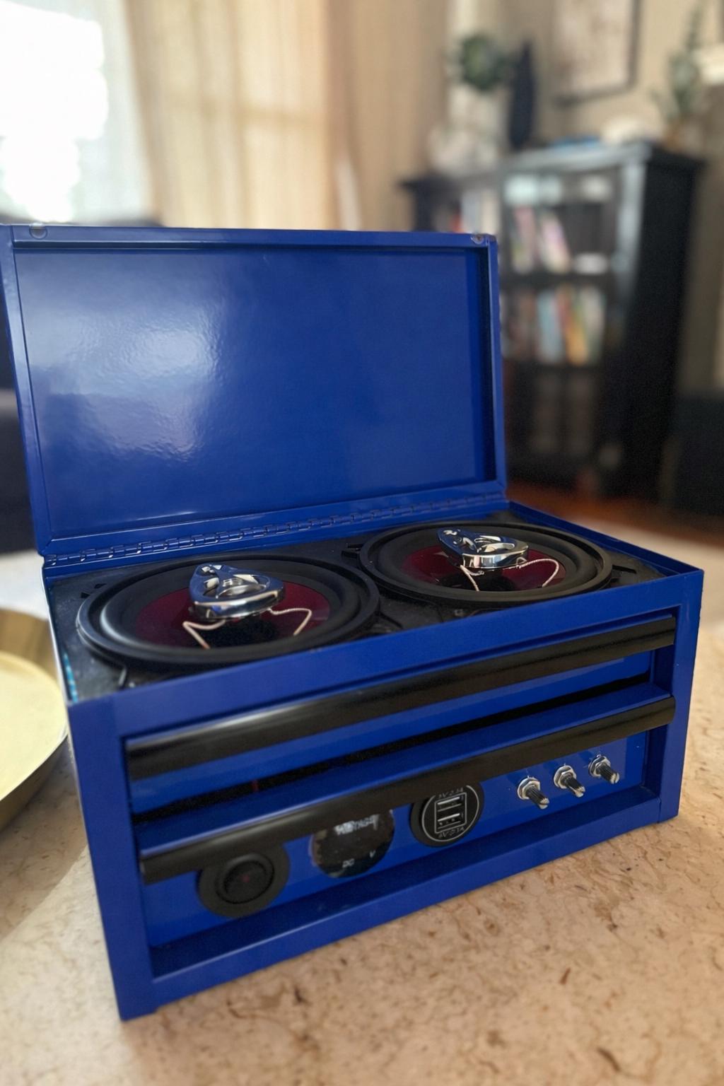 Handmade Toolbox Bluetooth Speaker | Custom LED Audio Box, Garage ...