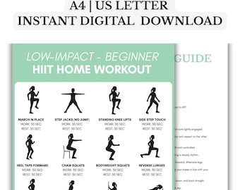 Beginner HIIT Workout Plan – Low Impact Home Exercises (PDF)