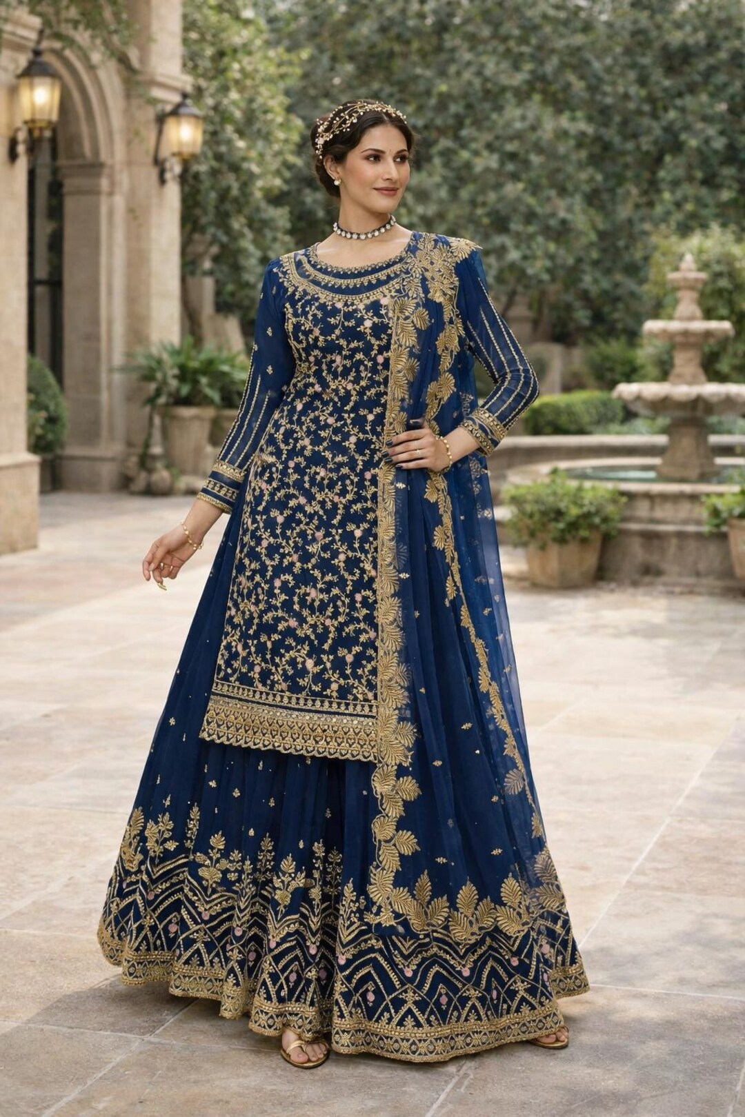 Heavy Embroidered Sharara Suit With Dupatta Ethnic Designer Outfit for ...