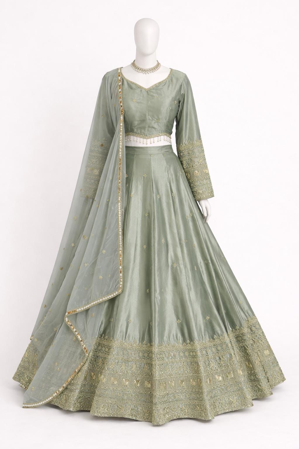 Sage Green Indian Dress - Etsy UK