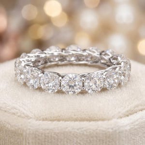 4.00 Ct. Lab Grown Diamond Eternity Band Ring | 14K White Gold (IGL Certified)