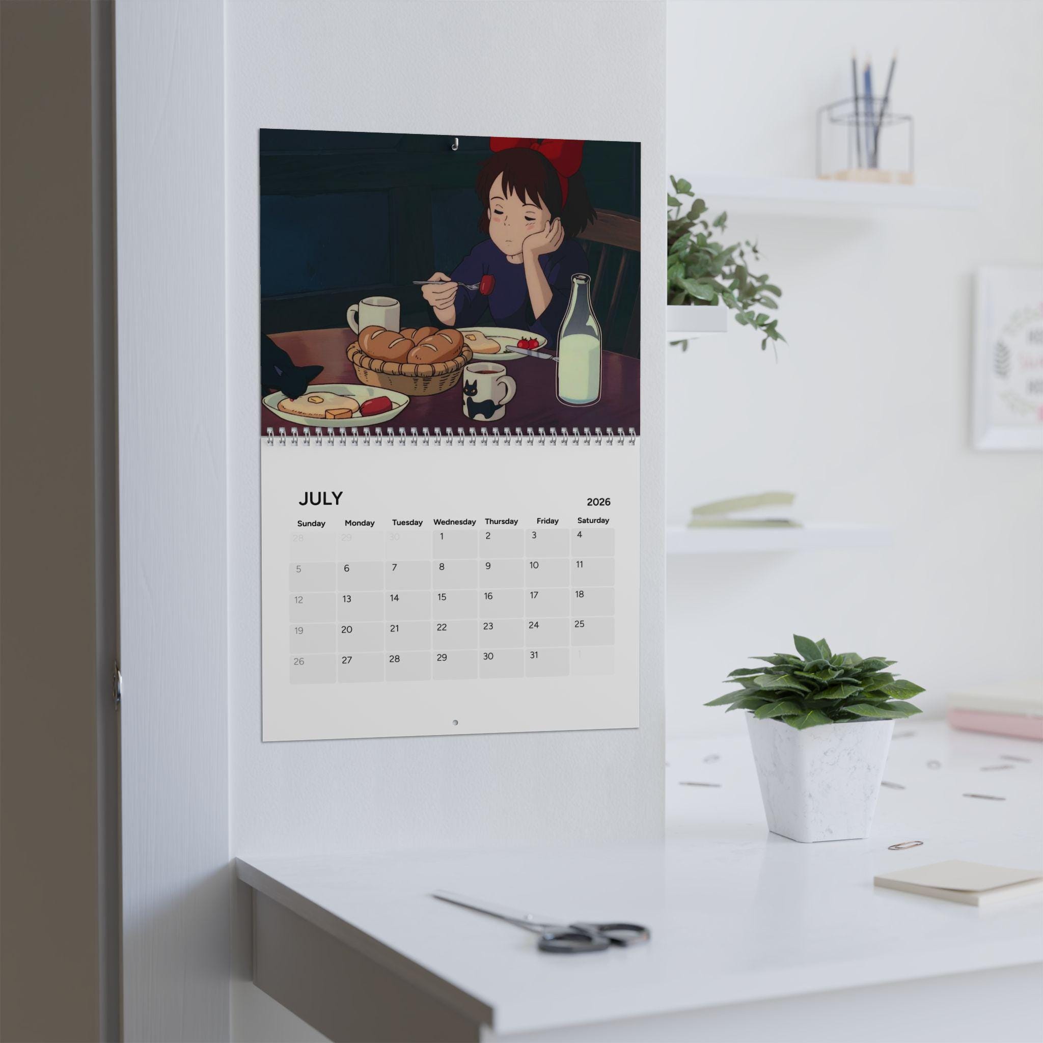 Kiki's Delivery Service 2026 Writable Wall Calendar, Studio Ghibli