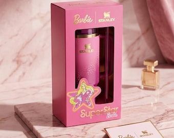 Barbie x Stanley Pink Quencher Tumbler, 40oz Travel Mug with Handle & Straw