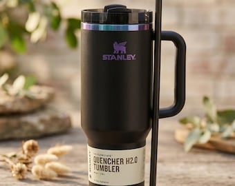 Stanley Quencher H2.0 40oz Black Matte Tumbler with Handle and Straw