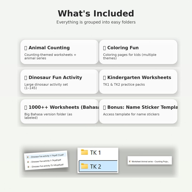 Kids Learning Activity Bundle | 1000+ Preschool Worksheets (PDF Files