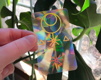 Sigil Rainbow Suncatcher | Sunlight, Warmth, & Joy | Magic Sigil | Window Decals | Rainbow Maker | Vinyl | Holographic | Window Stickers