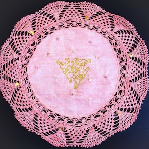 Hand Dyed Altar Cloth: Three Hares, Gold Crescent Moons, Star Sequins