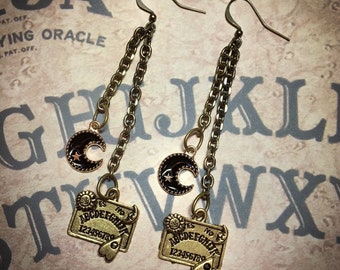 Ouija Spirit Board Dangle Earrings | Occult Jewelry | Witchy Jewelry | Gothic Earrings | Ouija Earrings | Gothic Jewelry | Halloween Jewelry