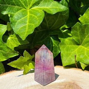 Small Rainbow Fluorite Tower Mini Fluorite Tower Fluorite Crystals Crystal Obelisk Healing Wand Crystal Point Fluorite Generator image 4