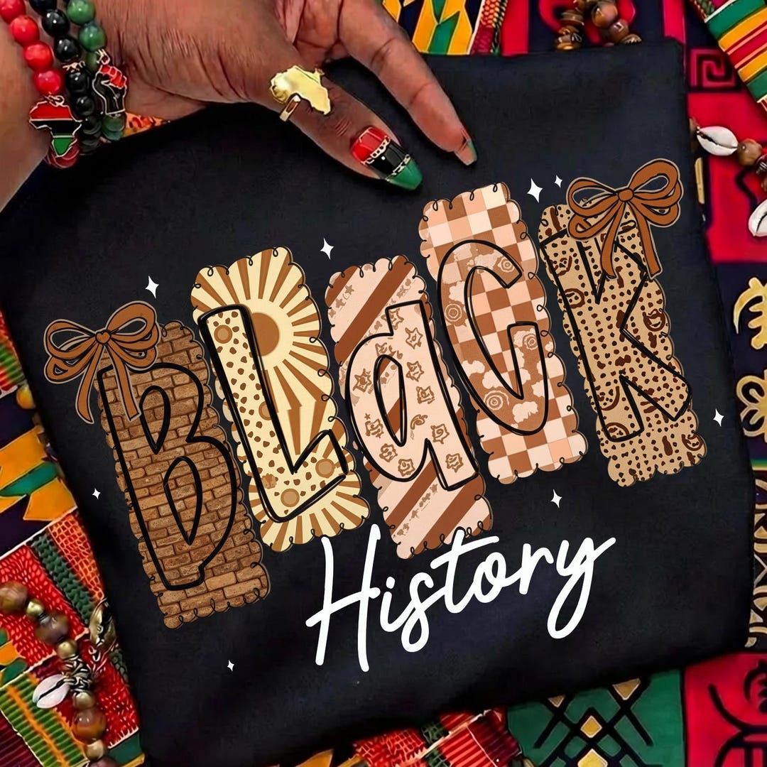 Black History Month PNG African American Woman PNG Coquette Bow Design ...