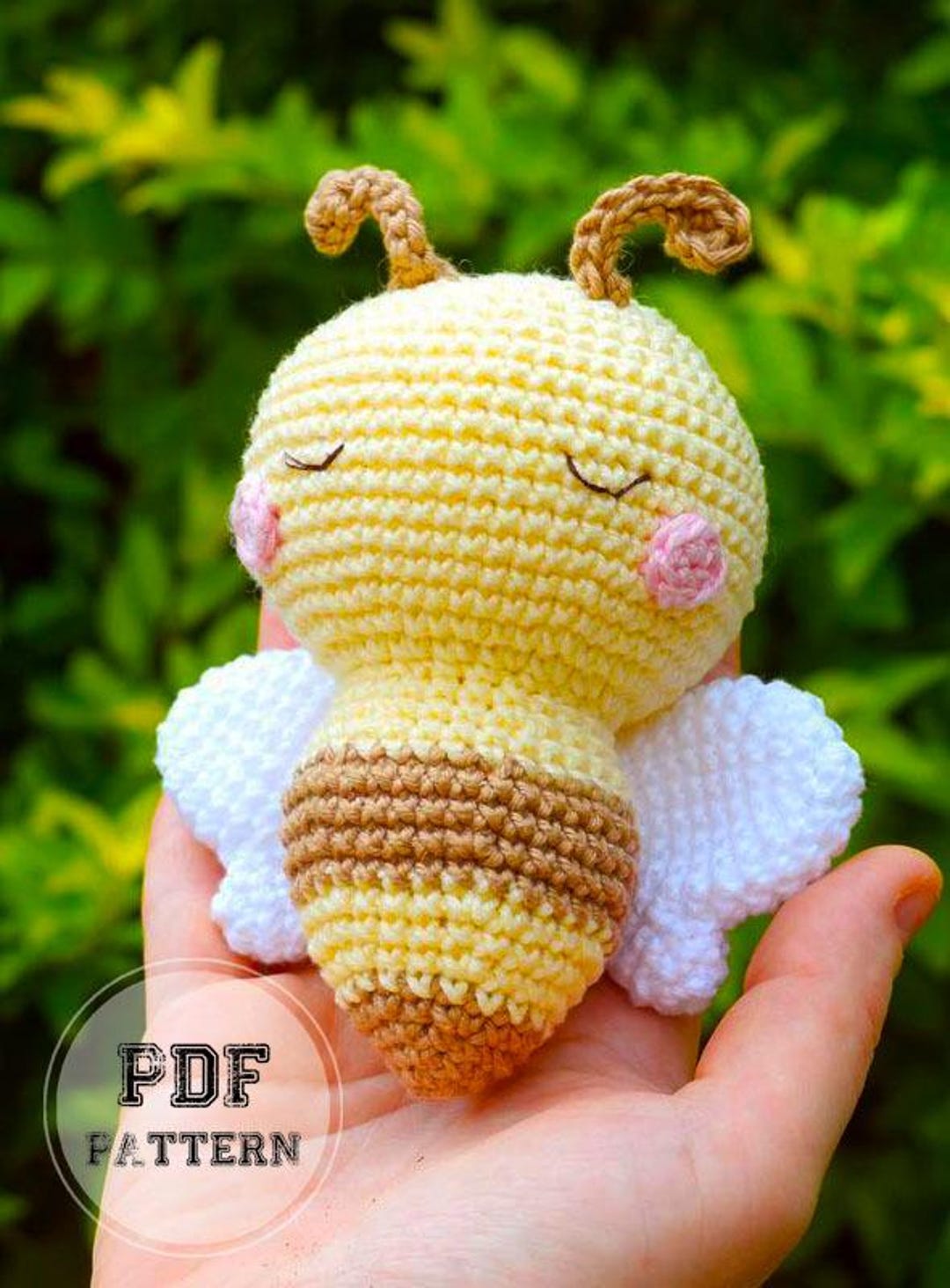 Sleeping Bumblebee Amigurumi PDF Pattern, Cute Crochet Bee Tutorial ...