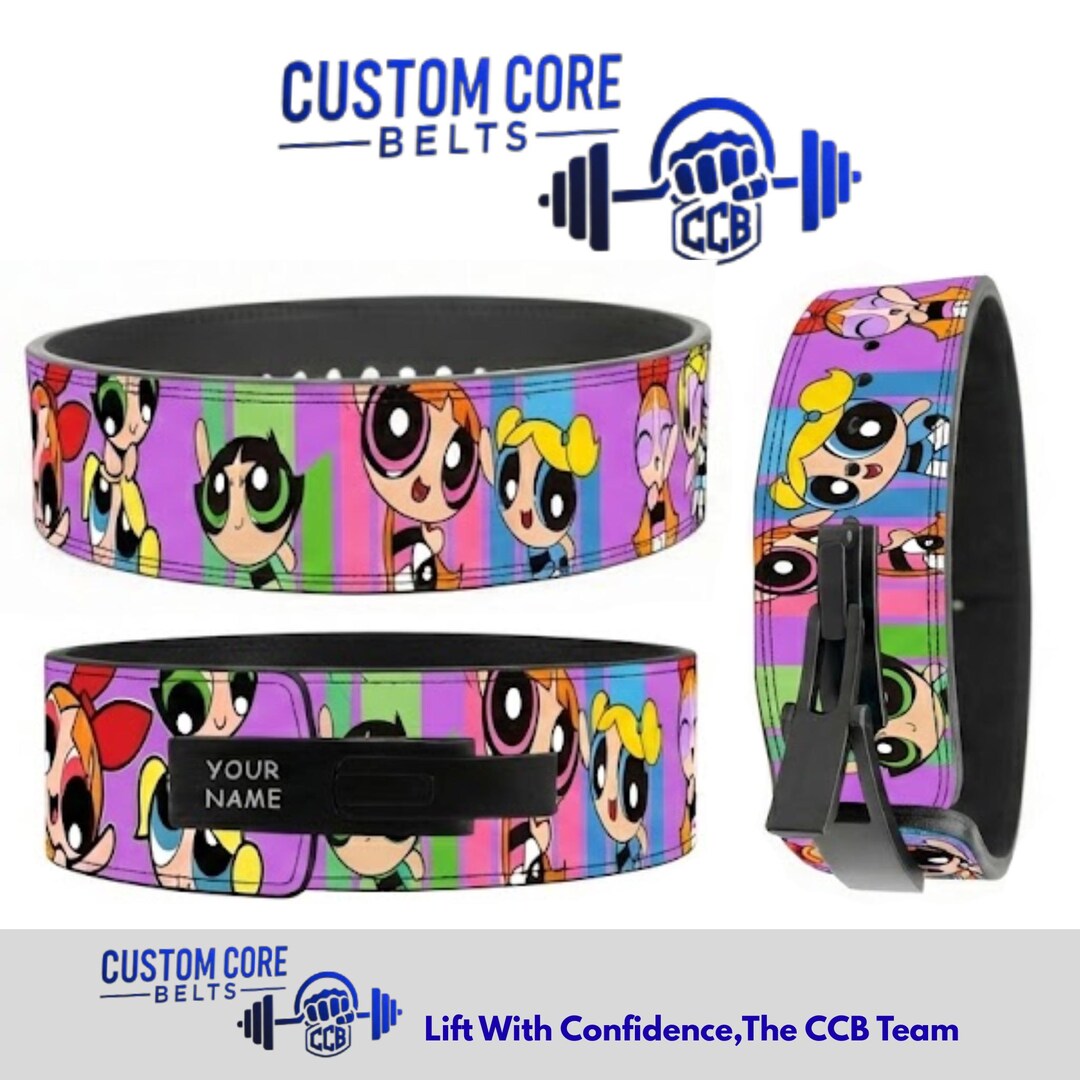 Custom Powerpuff Girls Lever Belt: Personalized Weightlifting Gym Gear ...