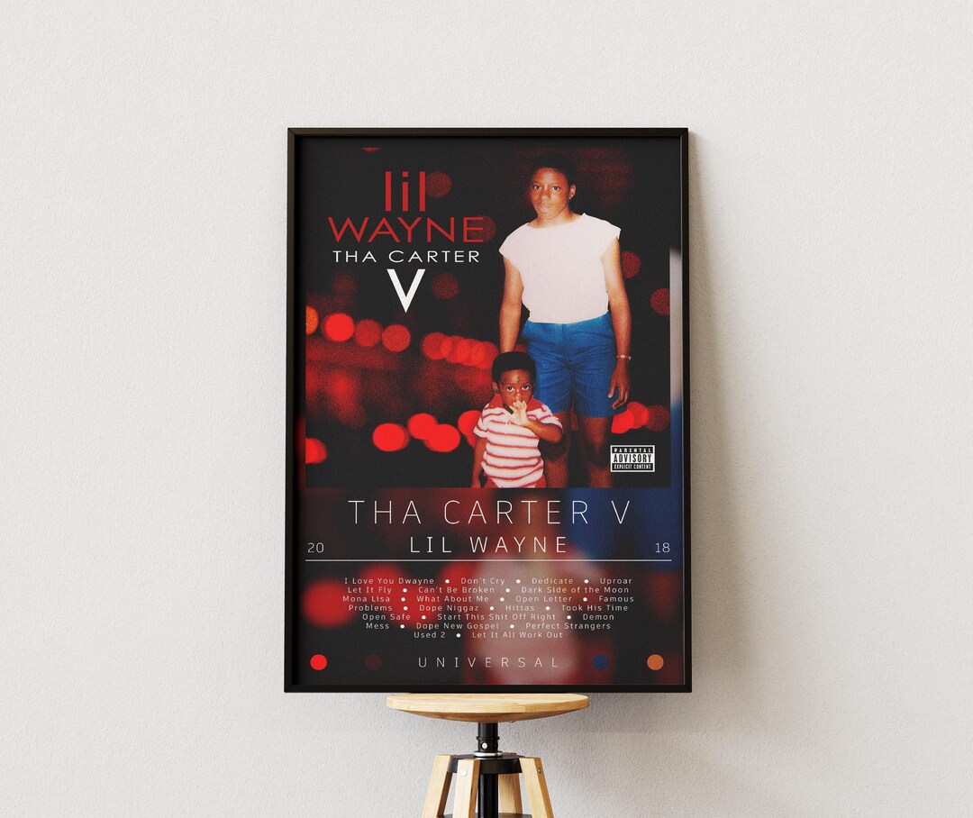 Lil Wayne Poster | Tha Carter V Poster | Album Poster Prints | Wall ...