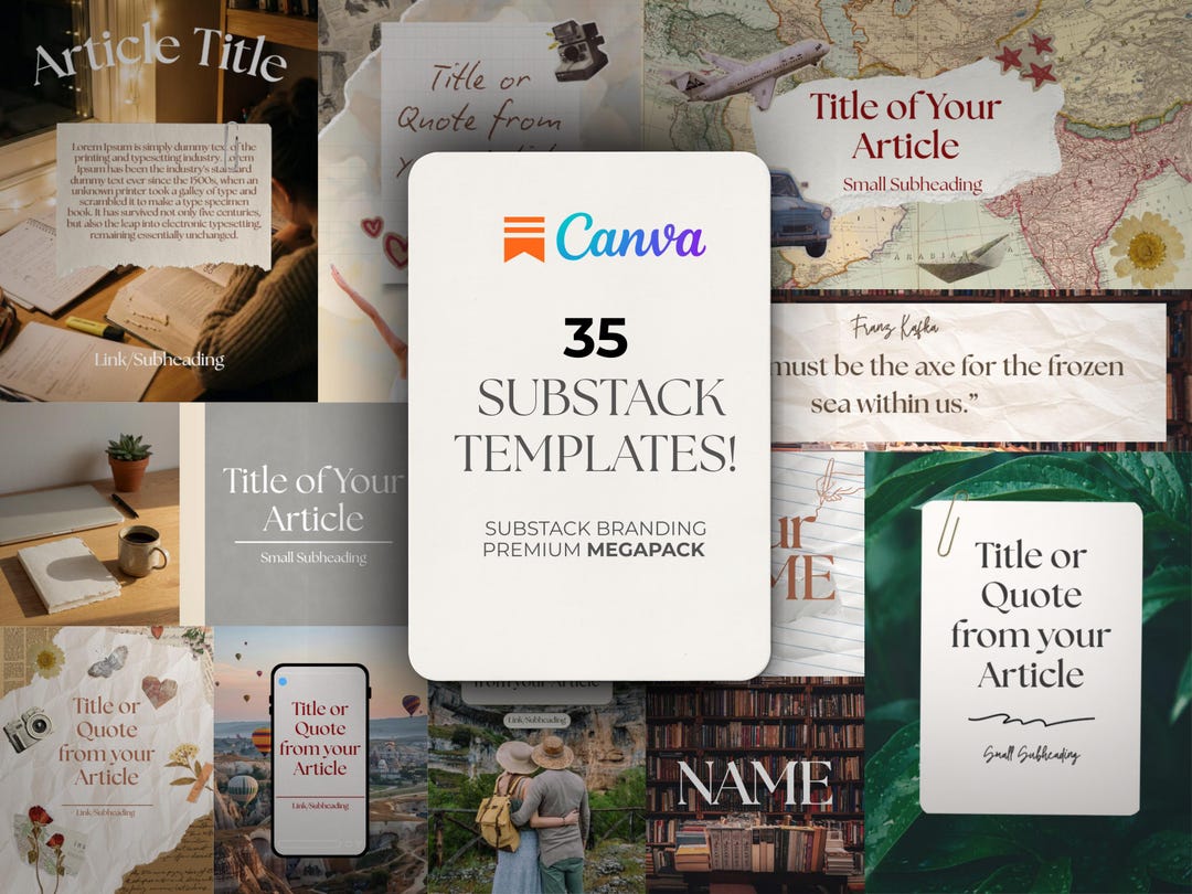 Substack Branding Kit | 35 Canva Templates (digital Download) - Etsy