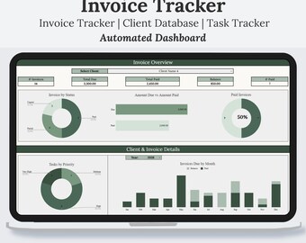 Invoice Tracker Google Sheets Spreadsheet | Small Business Invoice Spreadsheet | Small Business Invoices | Client Tracker CRM