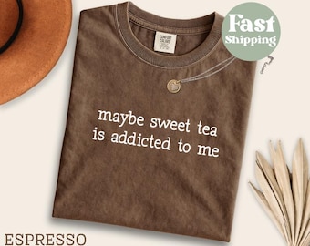 Comfort Colors® Sweet Tea Shirt, Funny Southern Saying Tee, Minimalist Graphic TShirt, Casual Summer Shirt for Women