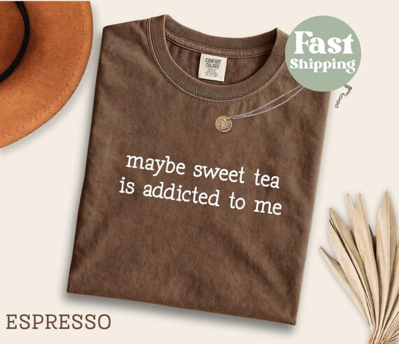 Comfort Colors® Sweet Tea Shirt, Funny Southern Saying Tee, Minimalist Graphic TShirt, Casual Summer Shirt for Women