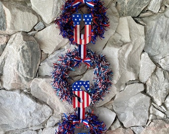 Patriotic USA Wreath Trio