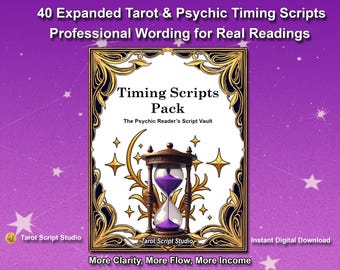 Tarot de Tiempos Predefinidos • 40 Mensajes Preescritos para Lecturas Psíquicas • Redacción Profesional • PDF + DOCX